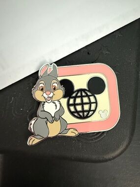 Disney Thumper Enamel Pin — Pink, Gray, Cream, Black